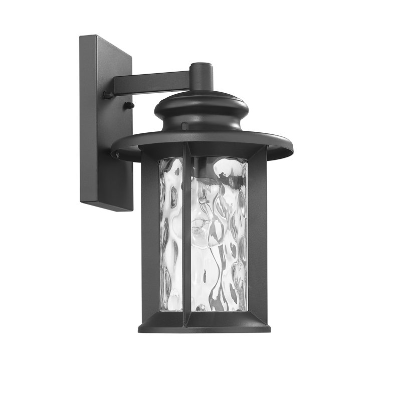Dunneback Wall Light, 12" H" x 7.5" W x  8.5" D, Incandescent, Textured Black