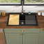 Quartz Workstation Kitchen Sink Drop In Single Bowl Kitchen Sink with Accessories-118658701-123687617