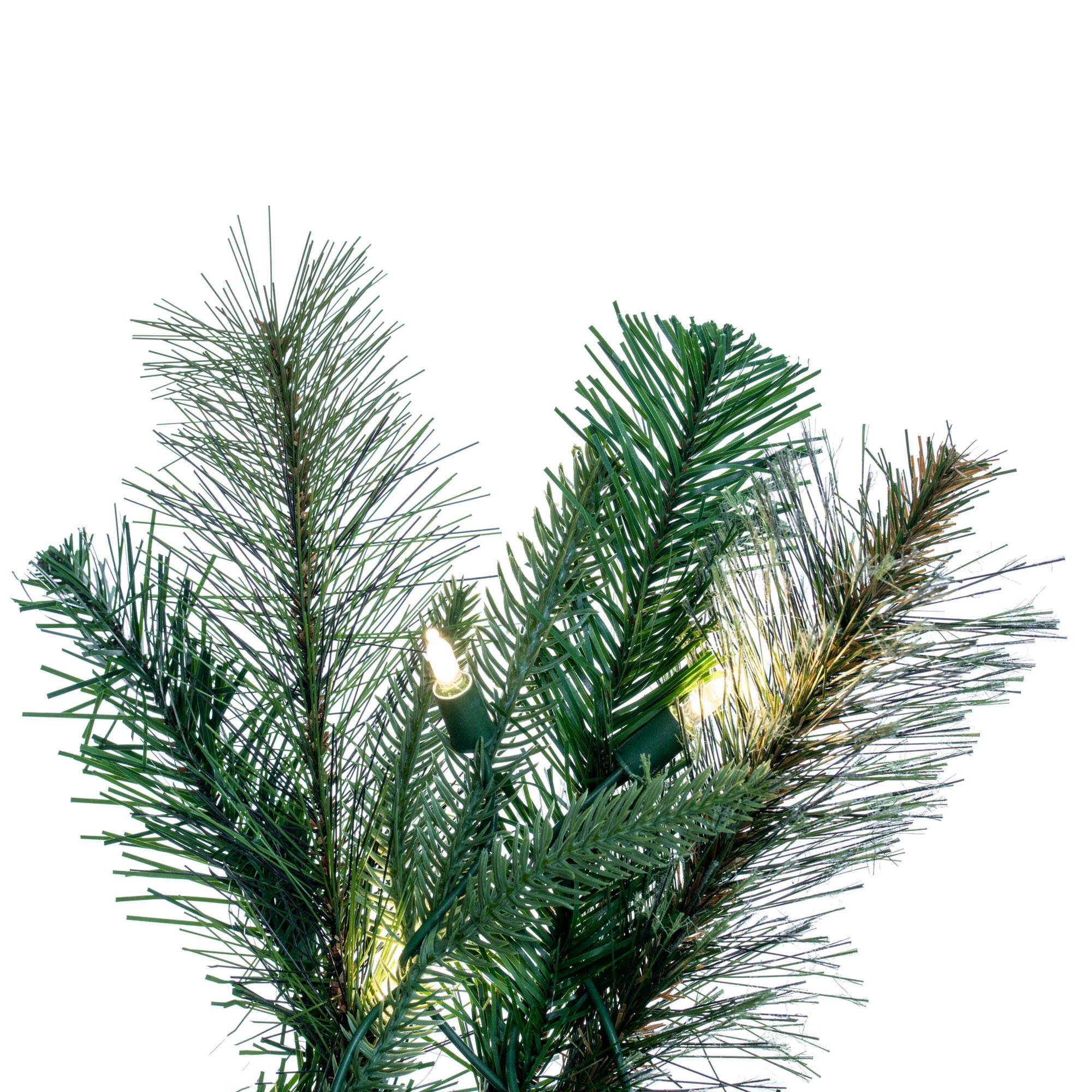 Pre-Lit Mixed Cashmere Pine Artificial Christmas Garland, Warm Clear