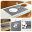 Paquet de 3 tapis de vaisselle en silicone antidérapants pour la cuisine-132713169