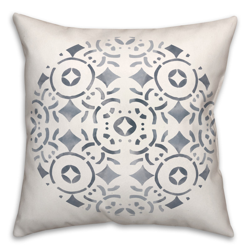  Housse et insert de coussin extérieur carré Watercolor Medallion