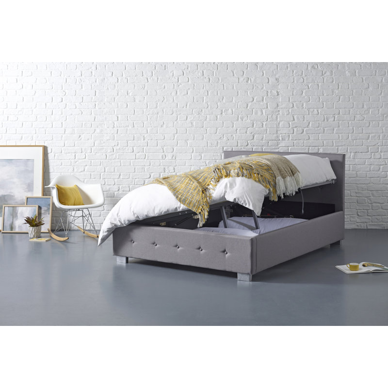Alfreida Upholstered Ottoman Storage Bed, Super King