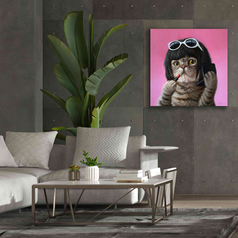 «Bob Cat» par Lucia Heffernan sur, H 37 po x l 37 po x P 1,5 po