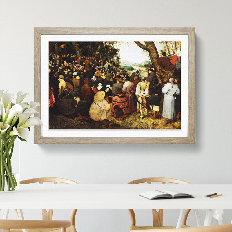 The Sermon of Saint John the Baptist by Pieter Bruegel the Elder - Picture Frame Painting, 48cm H x 65cm W x 2cm D