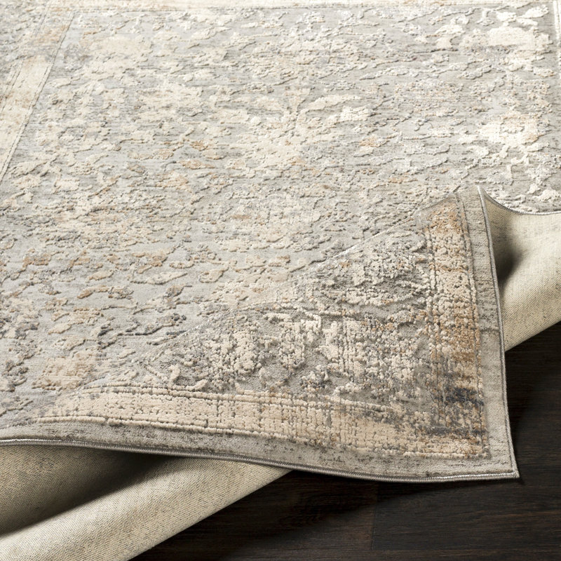 Tapis ivoire / gris Kobe, Tapis de couloir 2 pi 7 po x 7 pi 3 po