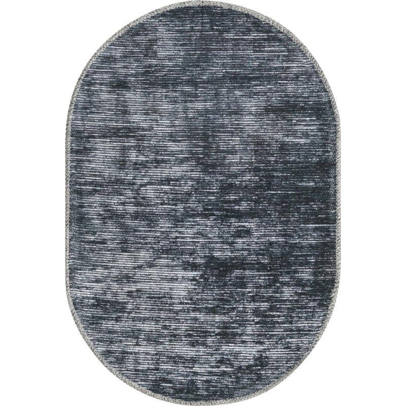 Ikhasa Chenille Abstract Indoor Rug, Oval 2' x 3'