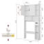 Design confortable, rangement au-dessus des toilettes avec portes et étagères ouvertes-135574064-103237402