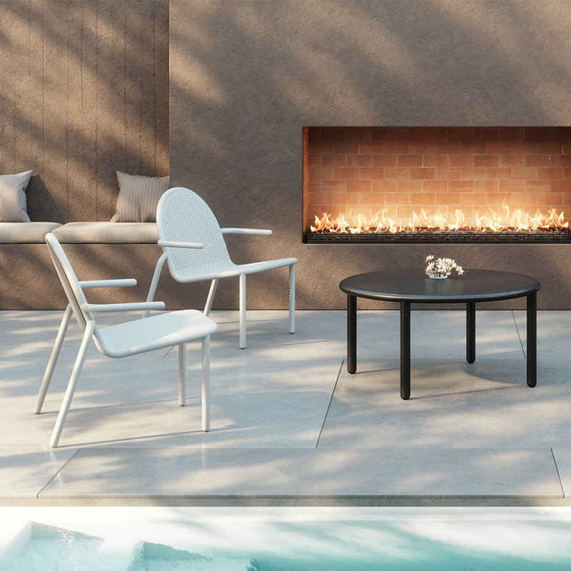 Table d'appoint Juna, ronde, Noir