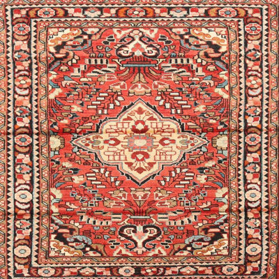 Tapis traditionnel rouge / noir Udy