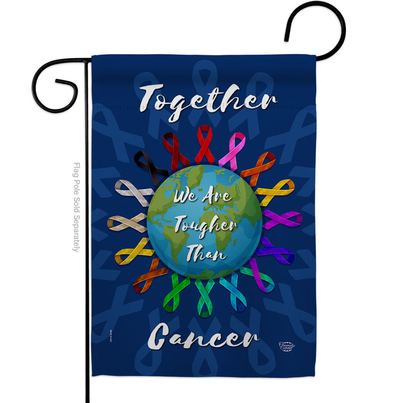 Drapeau de jardin en polyester 19 x 13 po We We Together Support