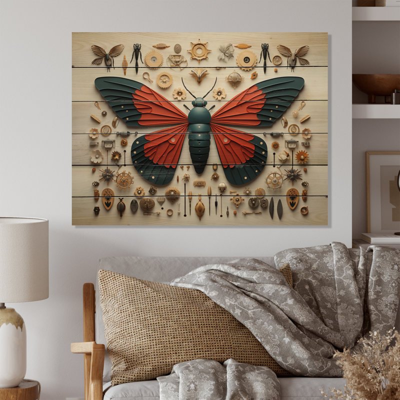Insectes insectes, petites merveilles III sur bois, H 30 po x l 40 po x P 0,78 po