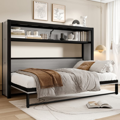 Lit escamotable avec tablettes Murphy