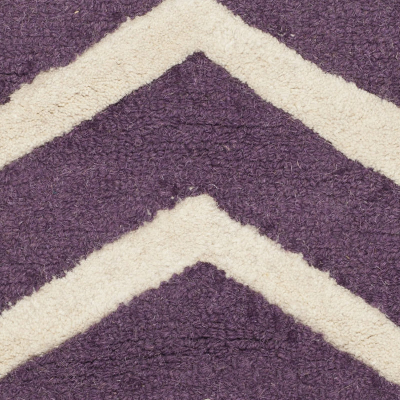 Sanyla Hand Tufted Wool Chevron Rug, Round 6'