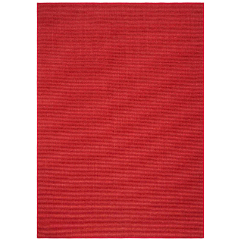 Martha Stewart Sisal/Jute Solid Color Rug in Red, Rectangle 4' x 6'