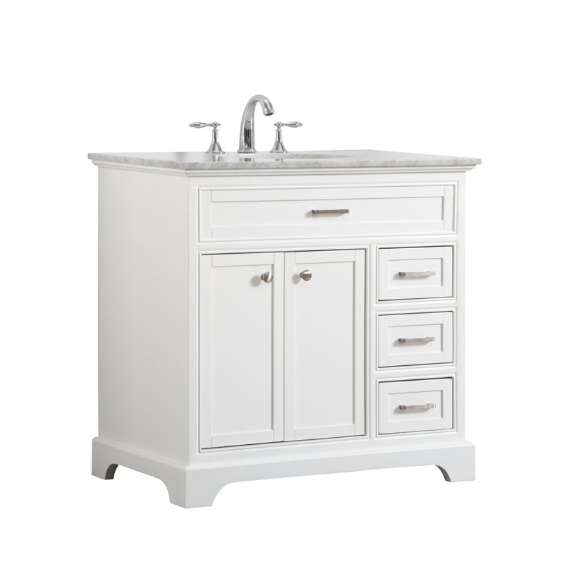 Ensemble de meuble-lavabo simple 36 po Hermes, Blanc