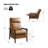 Gladys Mid-Century Modern Genuine Leather Pushback Recliner-1935274485