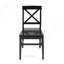 Chaises de salle à manger en bois d'acacia, noir (ensemble de 2)