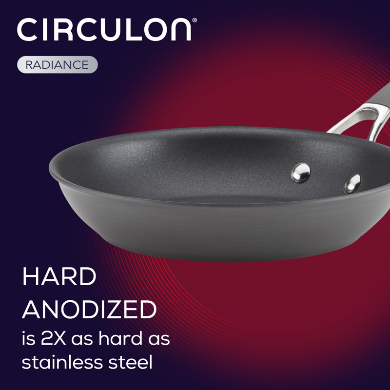 Circulon Radiance Hard Anodized Nonstick Frying Pans / Skillet Set, 8.5 Inch and 10 Inch