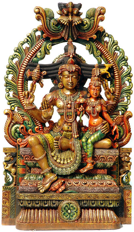 Le dieu Shiva avec sa Shakti Parvati