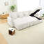 Canapé modulaire confortable en velours côtelé avec rangement, canapé moelleux beige pour salon moderne