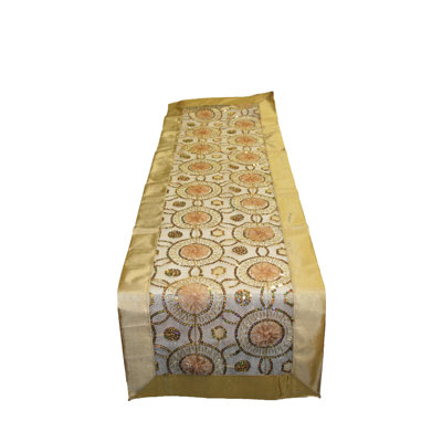 Blossom Embroidered Sequins Table Runner