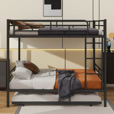 Metal Bunk Bed With Underbed Trundle