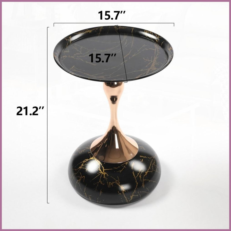 Table basse Mermaid Tail Modern - Assemblage facile, polyvalente pour le salon / la chambre à coucher, Noir