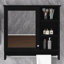 Armoire à miroir murale avec tablettes et porte-serviettes-1023533215