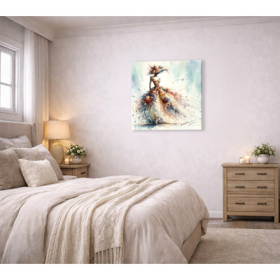«Gown Watercolor», reproduction d'art sur toile sans cadre