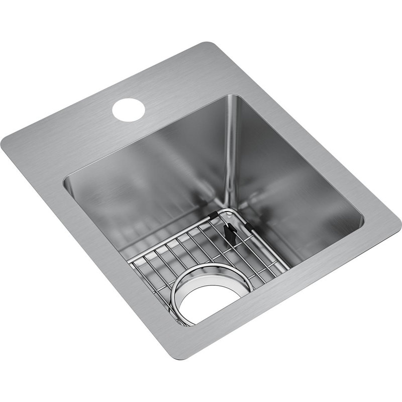 Crosstown 13" L x 16" W Dual Mount Kitchen Sink, 1 Hole