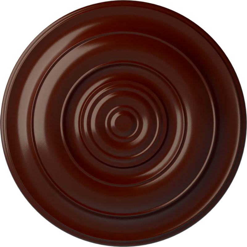 Médaillon de plafond Endurathane Edinburgh, DE 18 po x P 1 3/4 po (convient aux auvents jusqu'à 5 1/4 po), finition cuivre patiné peint à la main