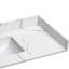 Comptoir de salle de bain 60 pouces avec comptoir en pierre de quartz avec lavabo rectangulaire encastré en céramique et 2 éclaboussures latérales