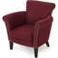 Fauteuils d'appoint modernes, tissu bourgogne, fauteuil club clouté pour la maison