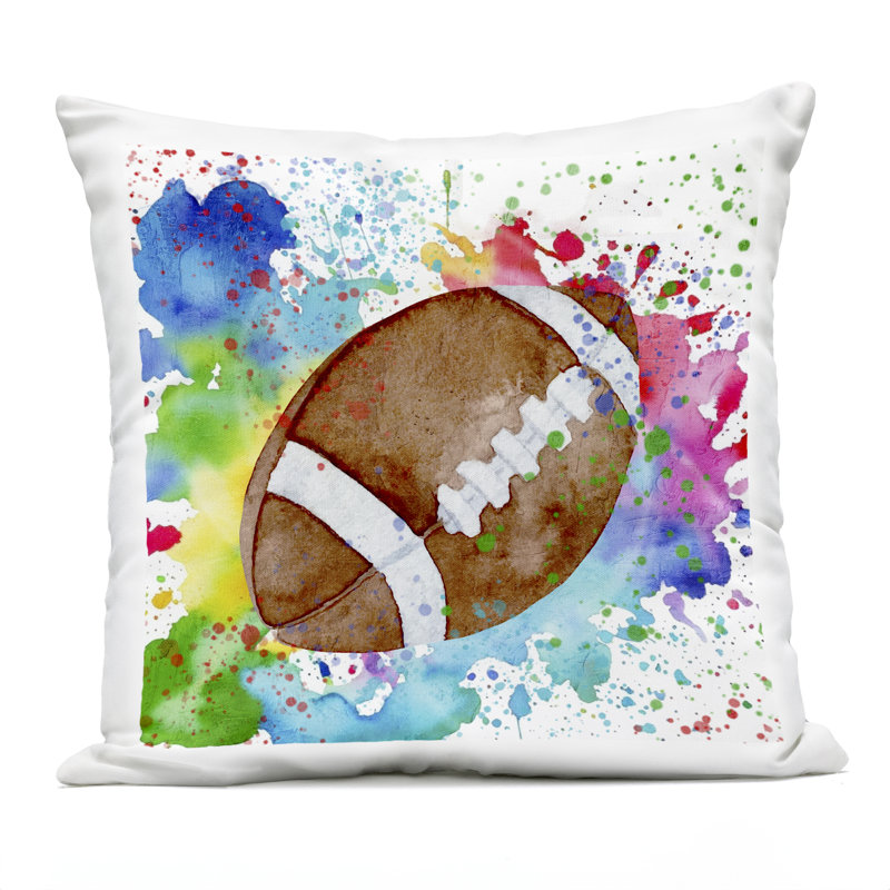 Coussin d'extérieur Modern Splash Football Design par Kim Allen