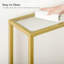 Sirine 100 Console Table With Tempered Glass Top-1679376873