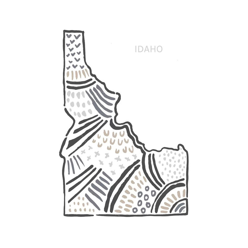 Idaho by Statement Goods - No Frame Gallery-Wrapped Canvas Giclée on Canvas, 45.72cm H x 30.48cm W
