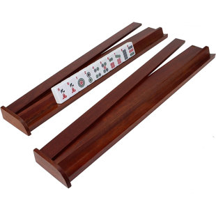 American Mahjong Set in Wood Case 166 Tiles 4 Wooden Pushers & Racks