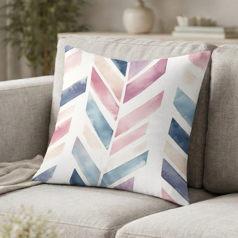 Coussin décoratif contemporain Boho, H 20 po x l 20 po