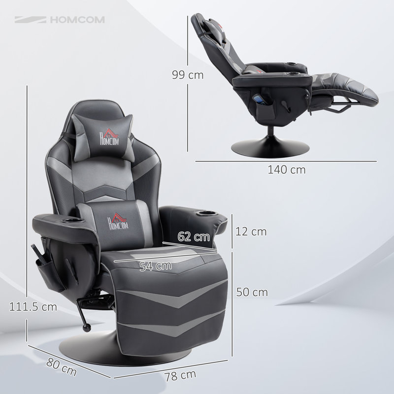 78cm Wide Swivel Standard Recliner with Massager