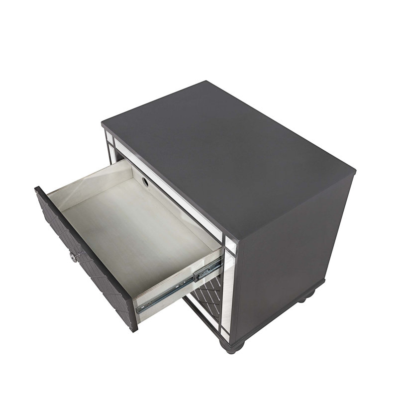Table de chevet 2 tiroirs Glam