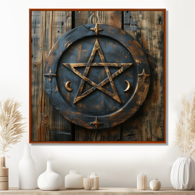 Wicca Pentagram - Spiritual Stone, impression d'art mural