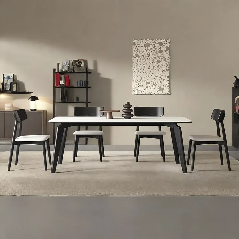 Ensemble de table de salle à manger et chaises Matte Rock, H 29,52 po x L 62,99 po x l 35,43 po