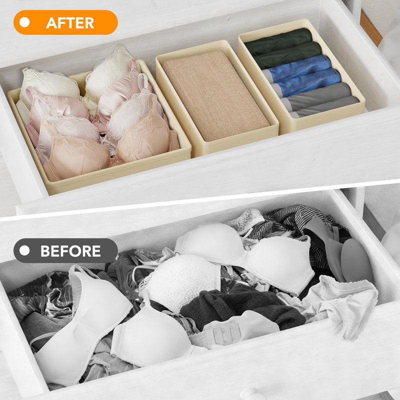 Ensemble de 18 paniers de rangement pour vêtements, chambres de bébé et diviseurs de rangement pour vêtements de bébé, sous-vêtements et chaussettes
