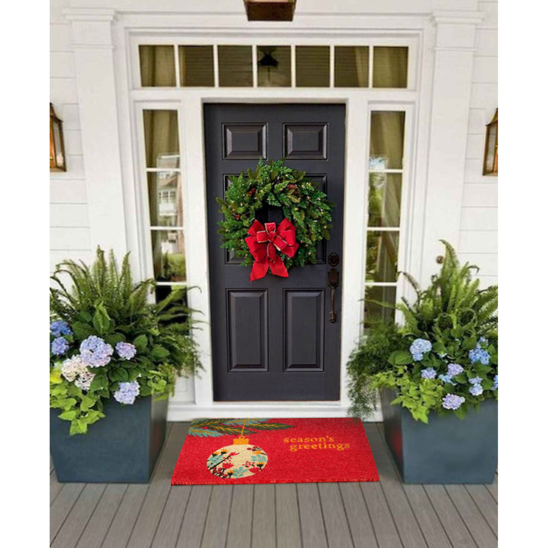 Tapis d'entrée antidérapant Hialmar Seasons Greetings