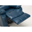 Fauteuil inclinable en cuir bleu marine Charlotte