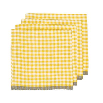 Gingham Linen Square Napkins