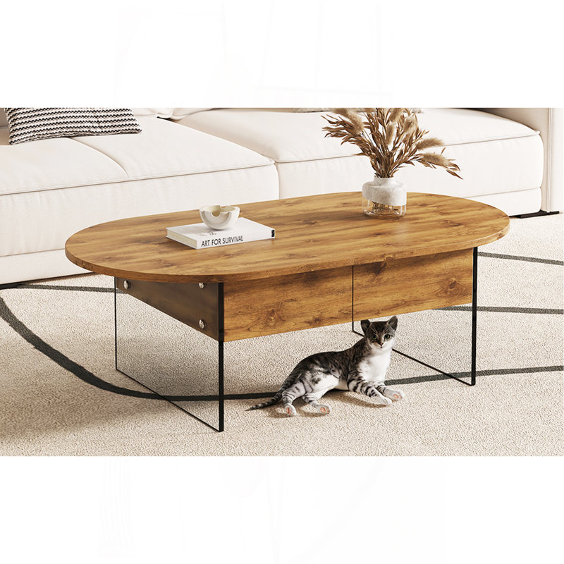 Coffee Table With Double Drawers. The Board Surface Is MDF Sticker