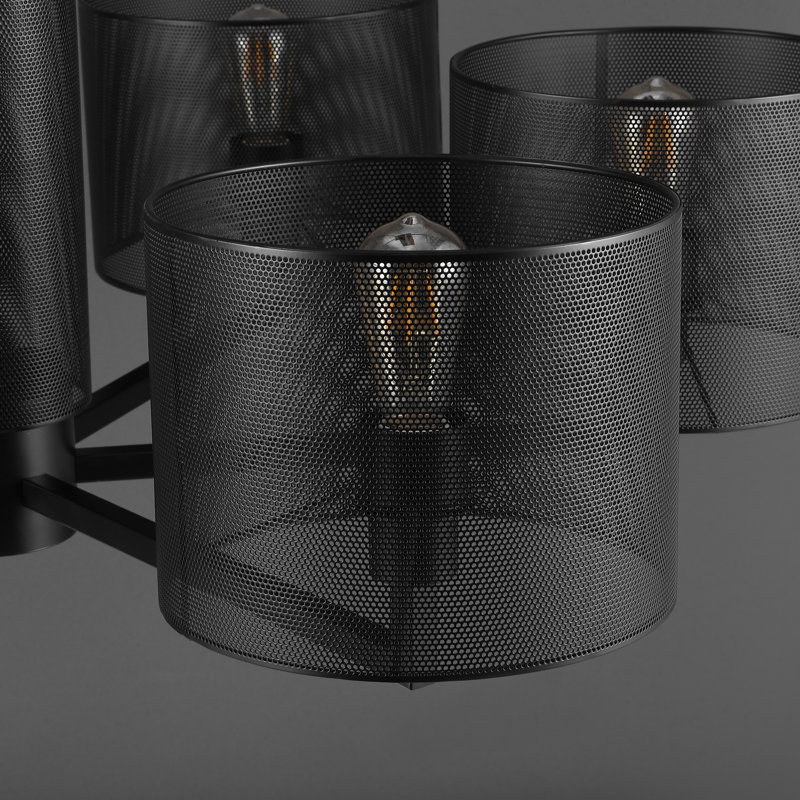 Meliora Iron 6-Light Chandelier, Black