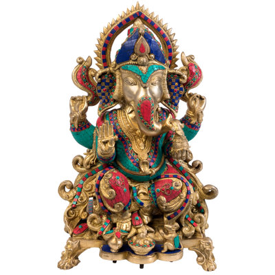 Ganesha assis sur un trône