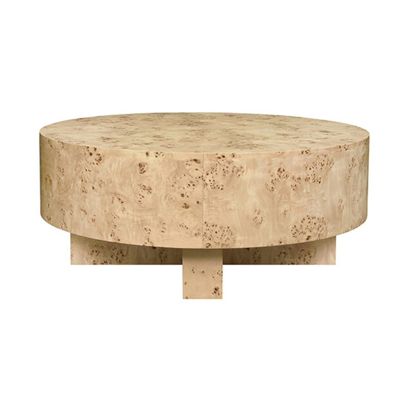 Oslo Coffee Table, Burl Wood